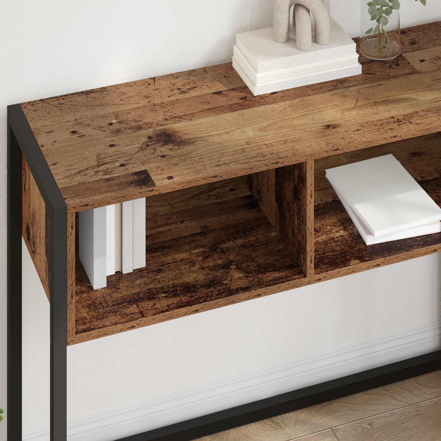 vidaXL End Table Old Wood 100 x 36 x 75 cm Engineered Wood 4
