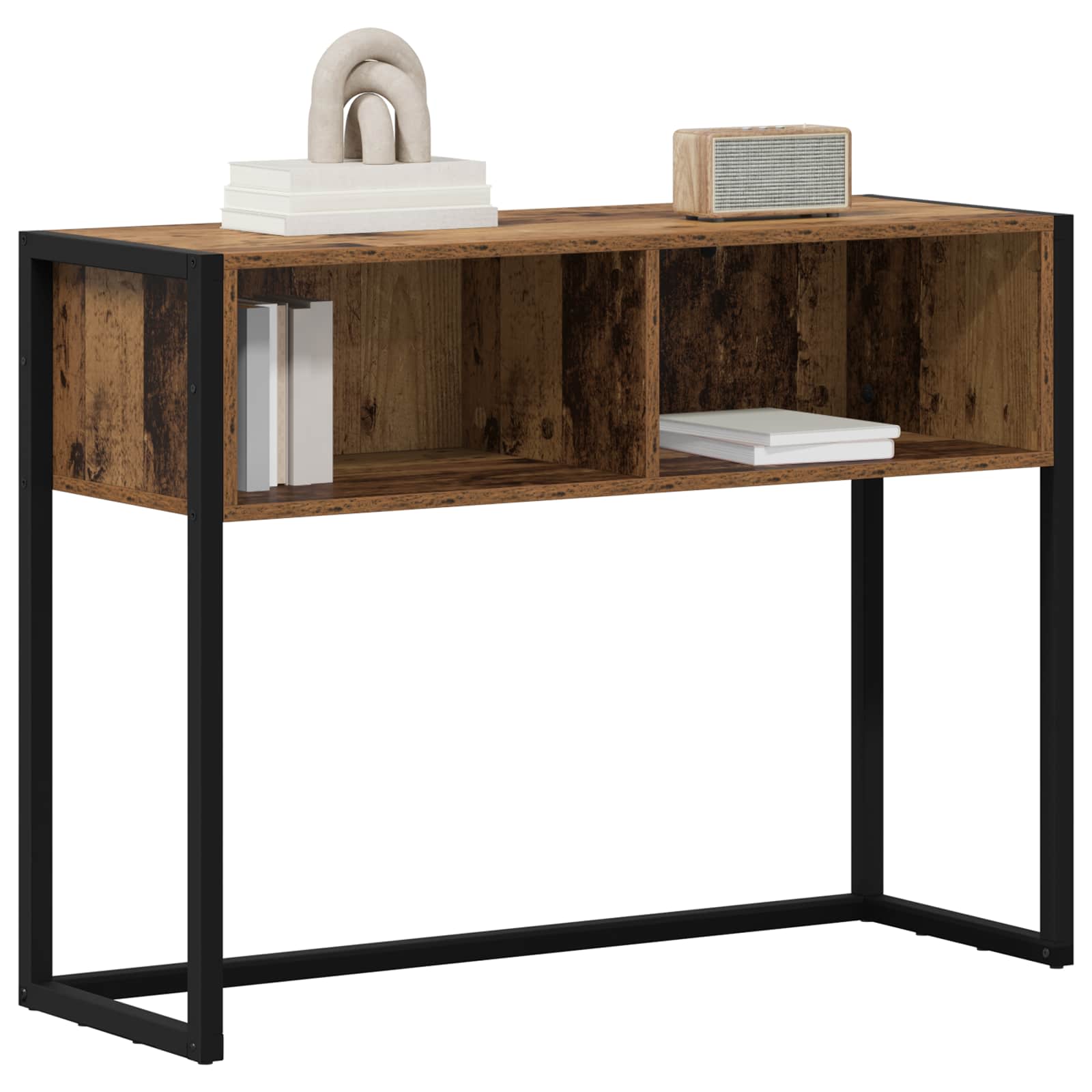 vidaXL End Table Old Wood 100 x 36 x 75 cm Engineered Wood 3