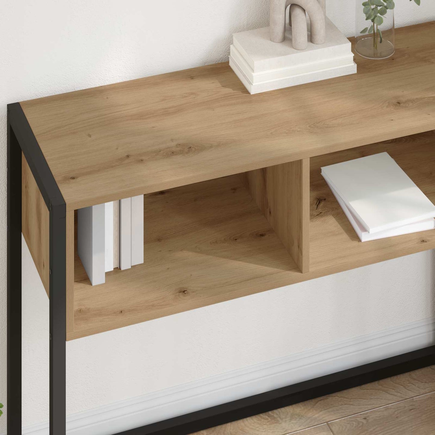 vidaXL End Table Artisian Oak 100 x 36 x 75 cm Engineered Wood 4