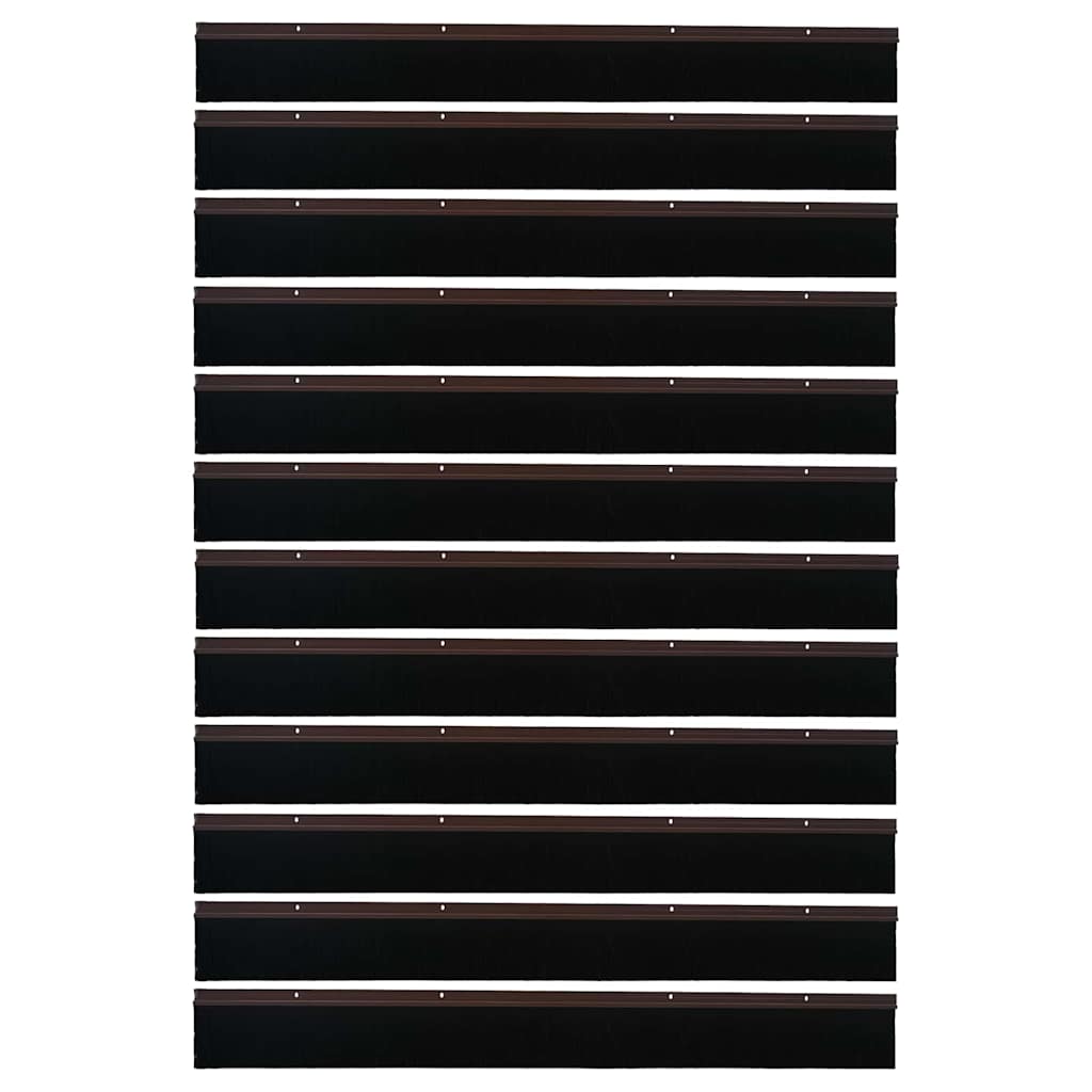 vidaXL Screw-on Door Brush Seals 12 pcs Brown 100 cm Aluminium Alloy 5