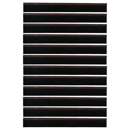 vidaXL Screw-on Door Brush Seals 12 pcs Brown 100 cm Aluminium Alloy 5