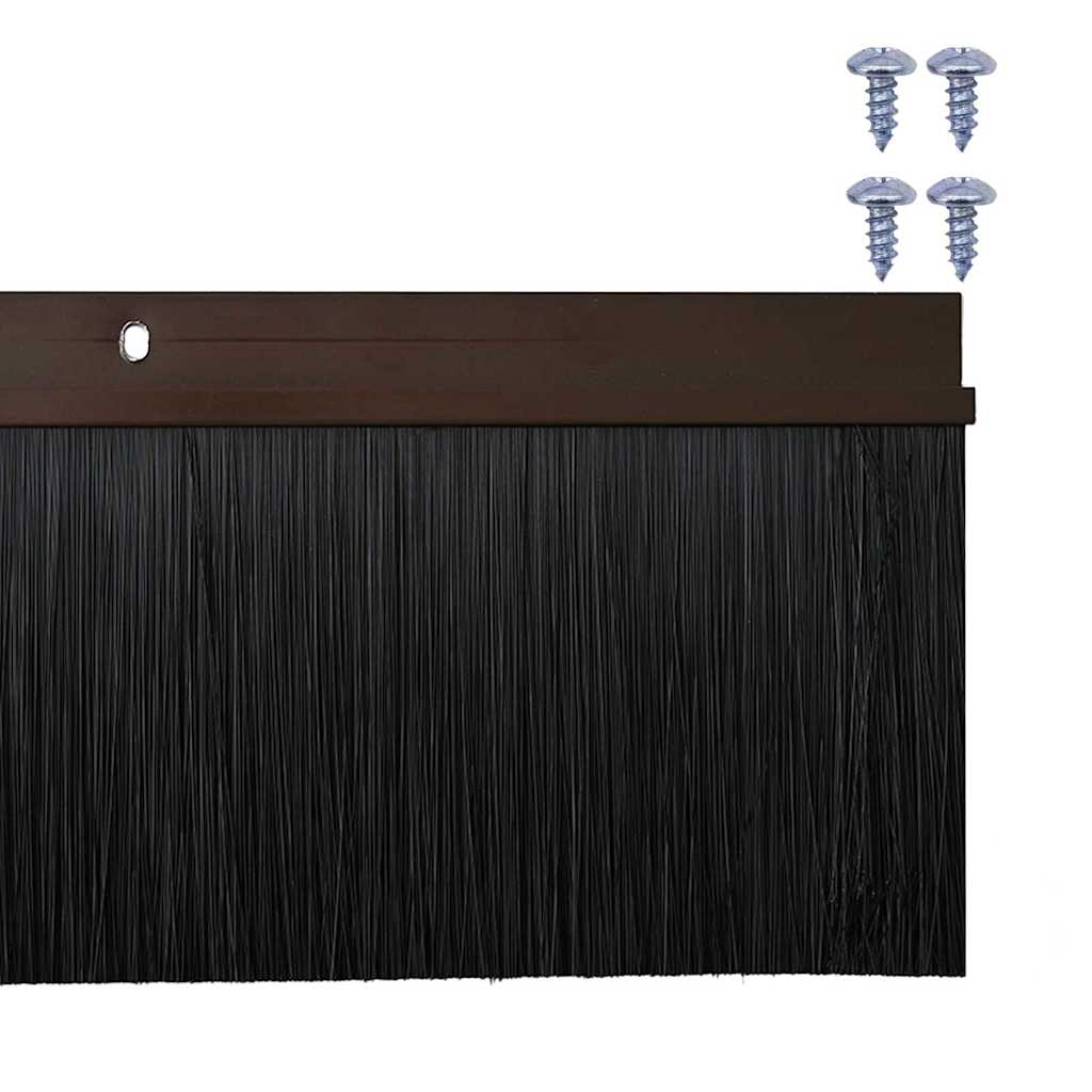 vidaXL Screw-on Door Brush Seals 12 pcs Brown 100 cm Aluminium Alloy 6