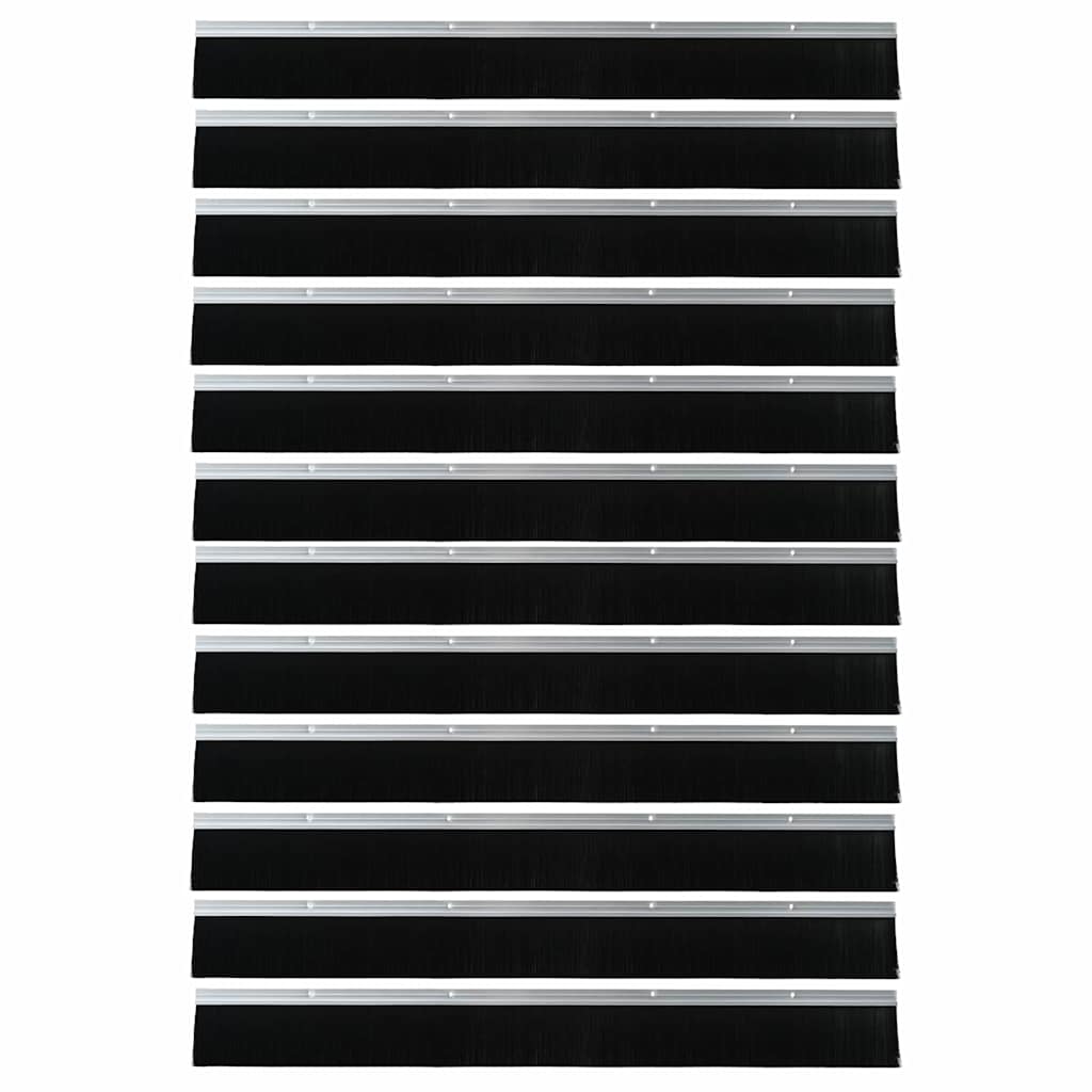 vidaXL Screw-on Door Brush Seals 12 pcs Silver 100 cm Aluminium Alloy 5