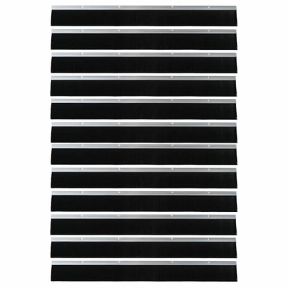 vidaXL Screw-on Door Brush Seals 12 pcs Silver 100 cm Aluminium Alloy 5