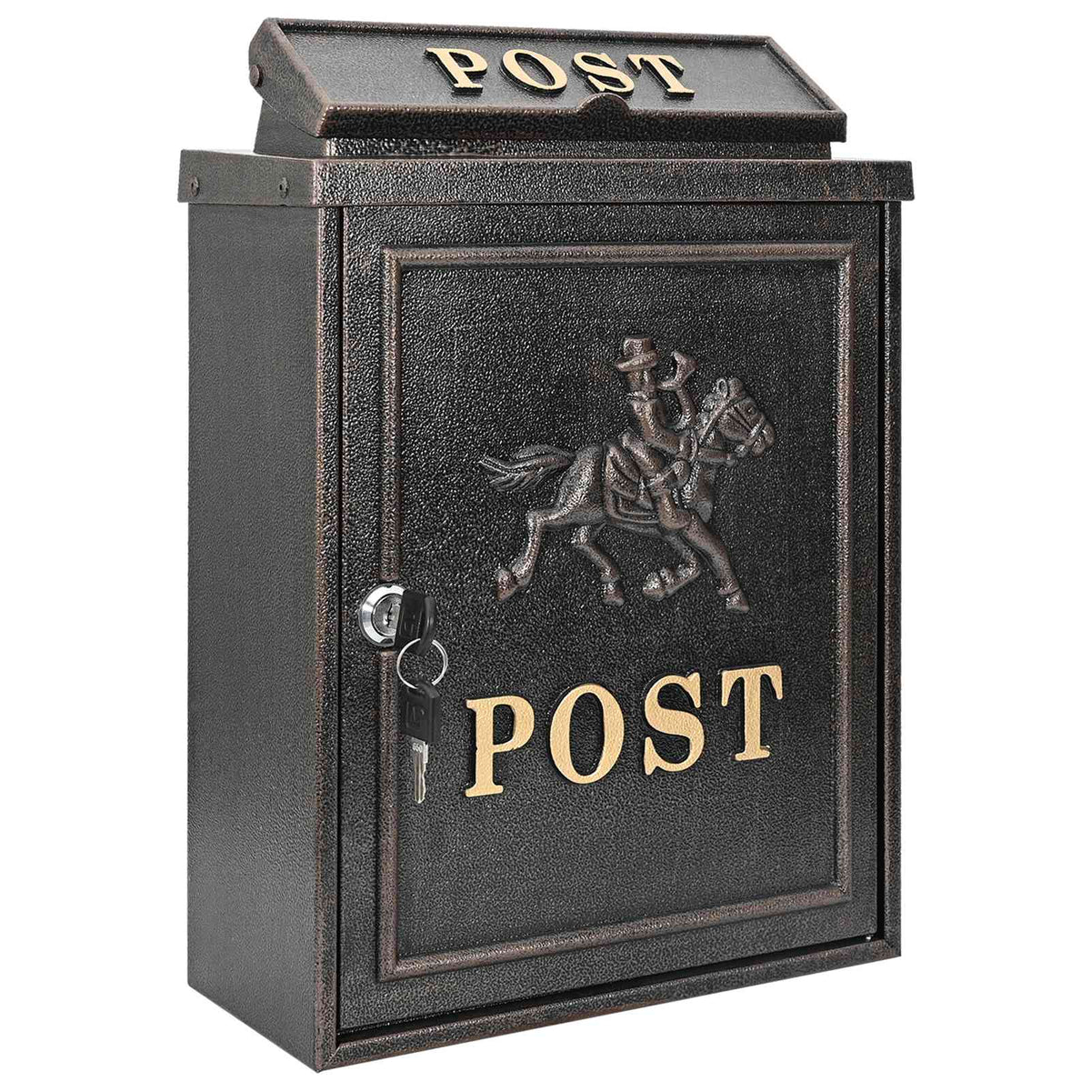 Wall Mounted Mailbox 29 x 13 x 41 cm Cast Aluminum Bronze