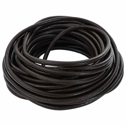 vidaXL Leather Cord 1 Dark Brown Ø5 mm x 50 m Leather 1