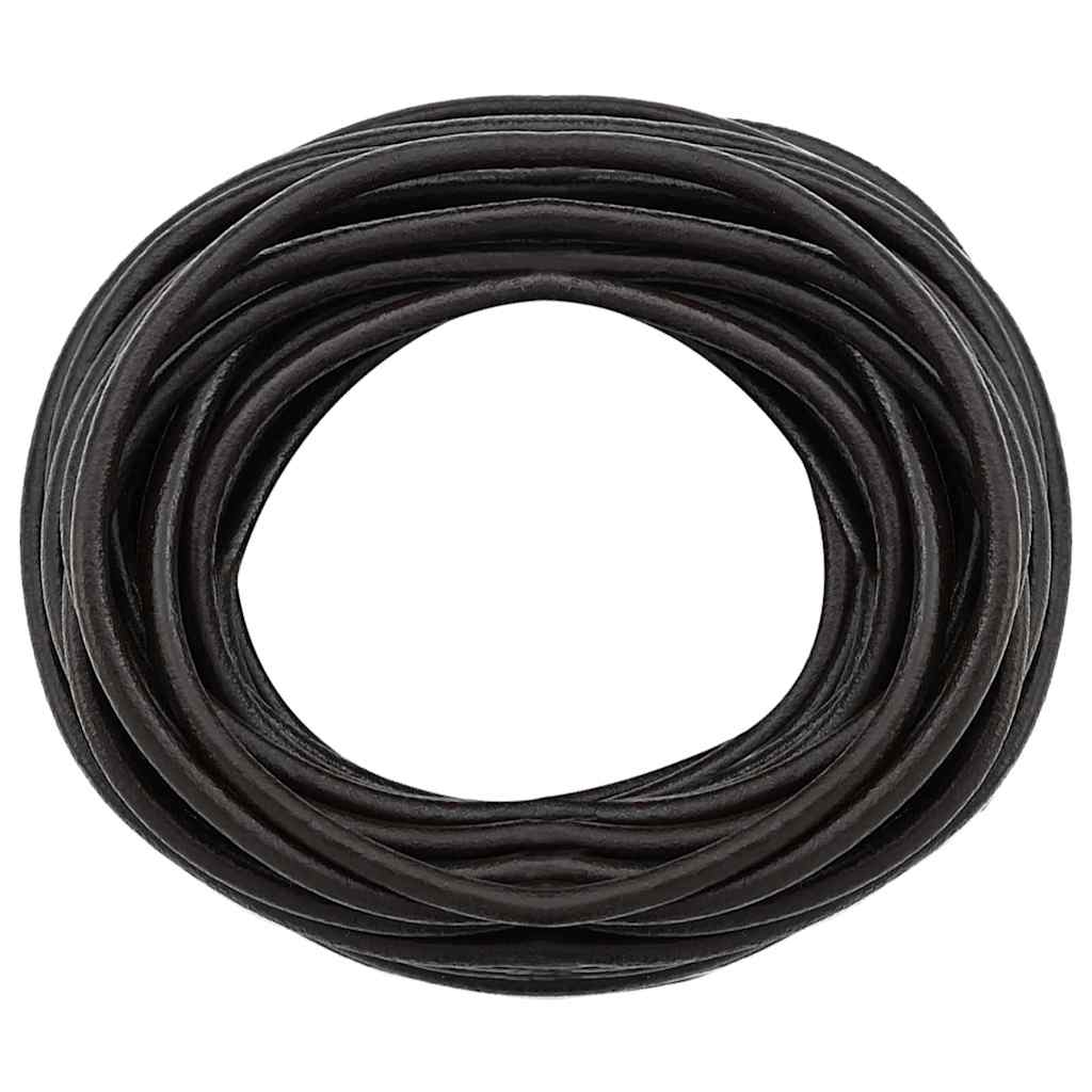 vidaXL Leather Cord 1 Dark Brown Ø5 mm x 50 m Leather 3