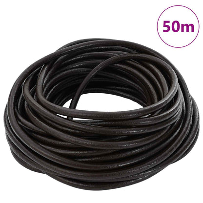 vidaXL Leather Cord 1 Dark Brown Ø5 mm x 50 m Leather 2