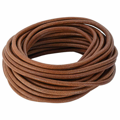 vidaXL Leather Cord 1 Light Brown Ø5 mm x 50 m Leather 1
