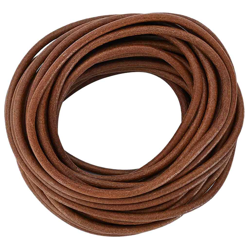 vidaXL Leather Cord 1 Light Brown Ø5 mm x 50 m Leather 3
