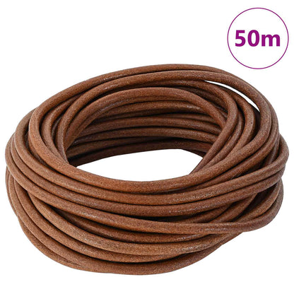 vidaXL Leather Cord 1 Light Brown Ø5 mm x 50 m Leather 2