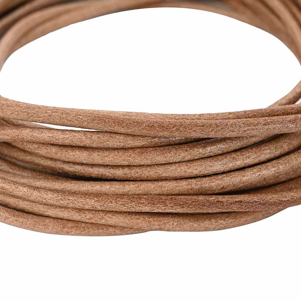 vidaXL Leather Cord 1 Brown Ø5 mm x 50 m Leather 4