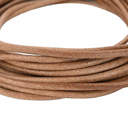 vidaXL Leather Cord 1 Brown Ø5 mm x 50 m Leather 4