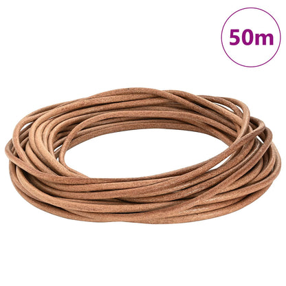 vidaXL Leather Cord 1 Brown Ø5 mm x 50 m Leather 2