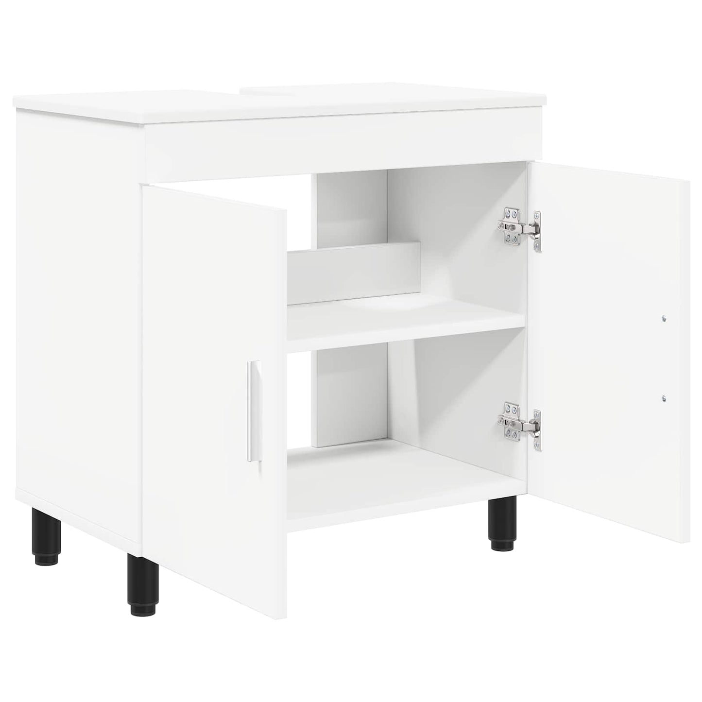 vidaXL Bathroom Vanity Unit White 60 x 35 x 60 cm Engineered Wood 4