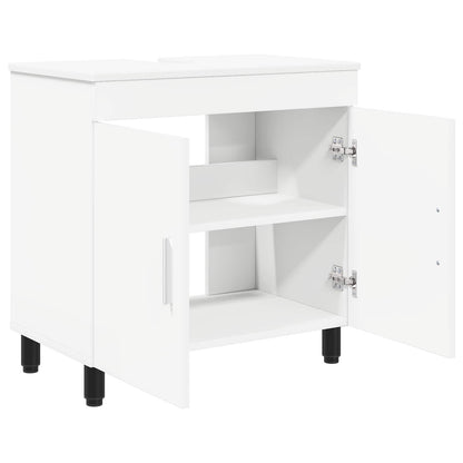 vidaXL Bathroom Vanity Unit White 60 x 35 x 60 cm Engineered Wood 4