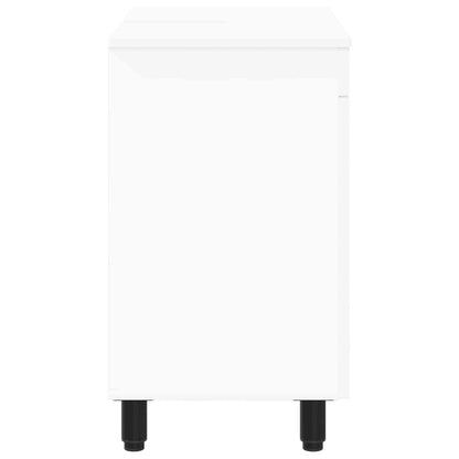 vidaXL Bathroom Vanity Unit White 60 x 35 x 60 cm Engineered Wood 6