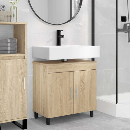 vidaXL Bathroom Vanity Unit Sonoma Oak 60 x 35 x 60 cm Engineered Wood 1