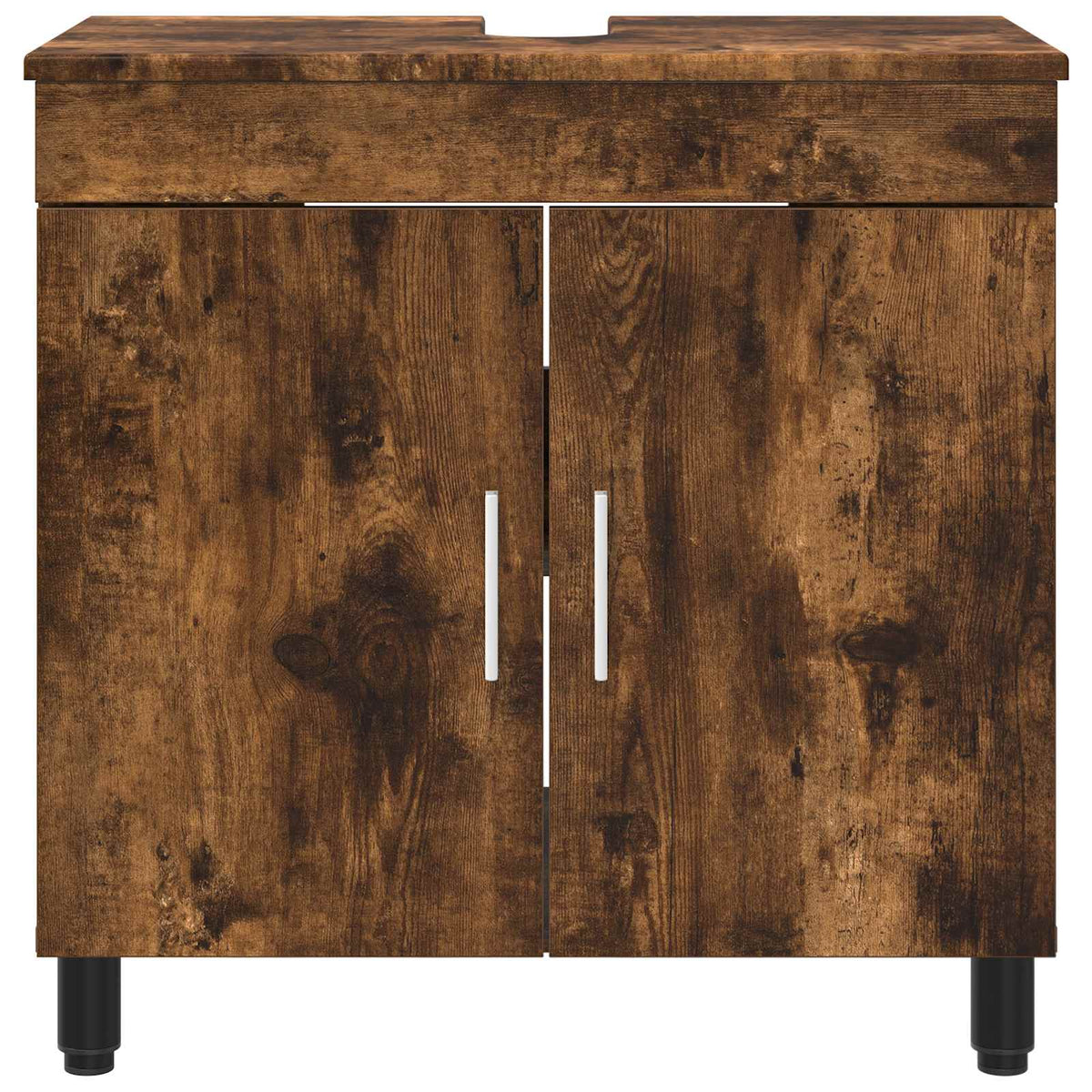 vidaXL Bathroom Vanity Unit Smoked Oak 60 x 35 x 60 cm Engineered Wood 5