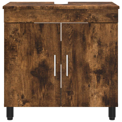 vidaXL Bathroom Vanity Unit Smoked Oak 60 x 35 x 60 cm Engineered Wood 5