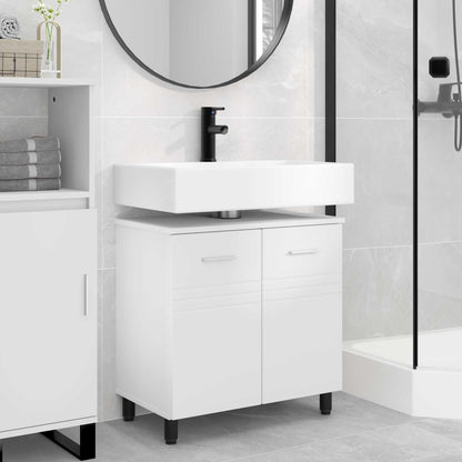 vidaXL Bathroom Vanity Unit White 60 x 35 x 60 cm Engineered Wood 1