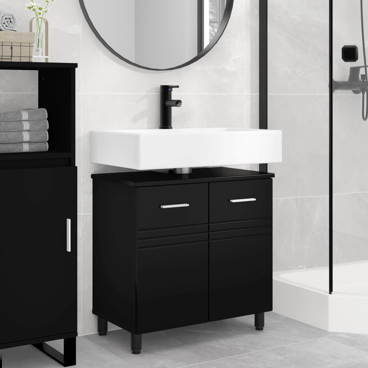 vidaXL Bathroom Vanity Unit 60 x 35 x 60 cm Engineered Wood