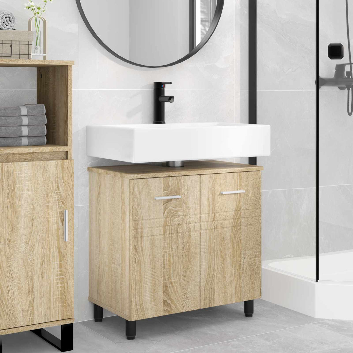 vidaXL Bathroom Vanity Unit 60 x 35 x 60 cm Engineered Wood