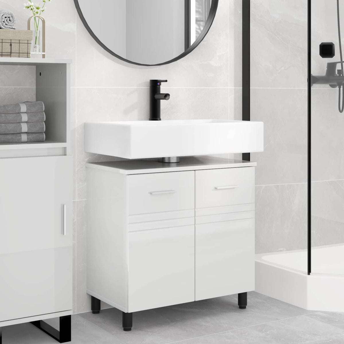 vidaXL Bathroom Vanity Unit 60 x 35 x 60 cm Engineered Wood