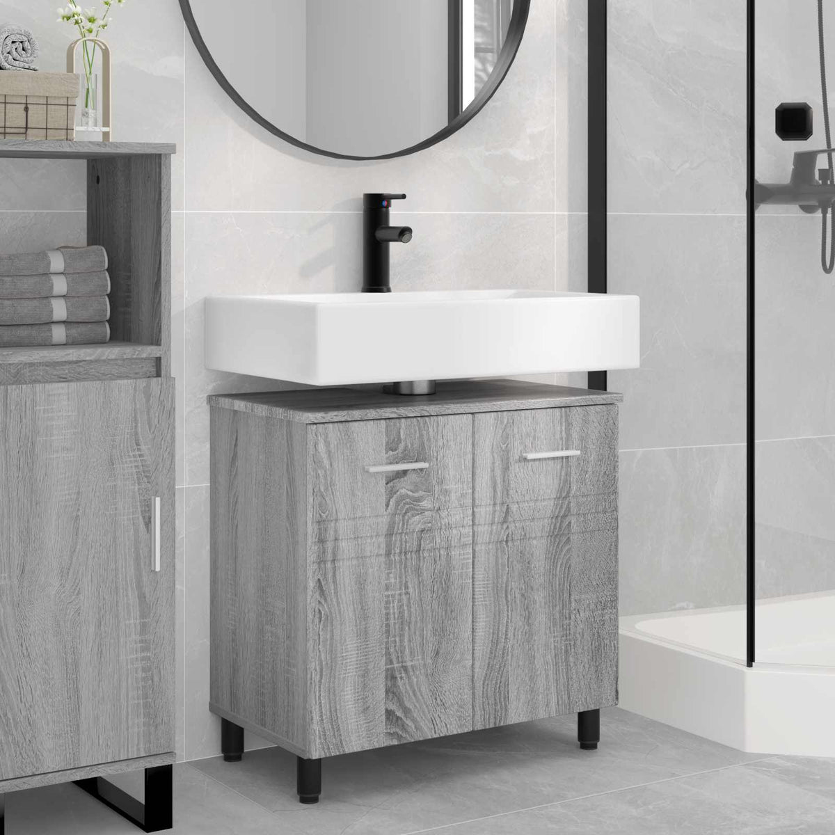 vidaXL Bathroom Vanity Unit 60 x 35 x 60 cm Engineered Wood