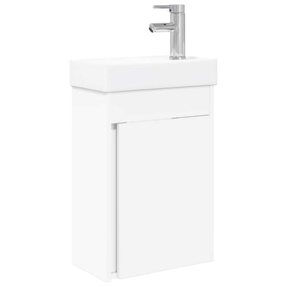 Bathroom Vanity Unit with Tap 40.5 x 22.5 x 62 cm White