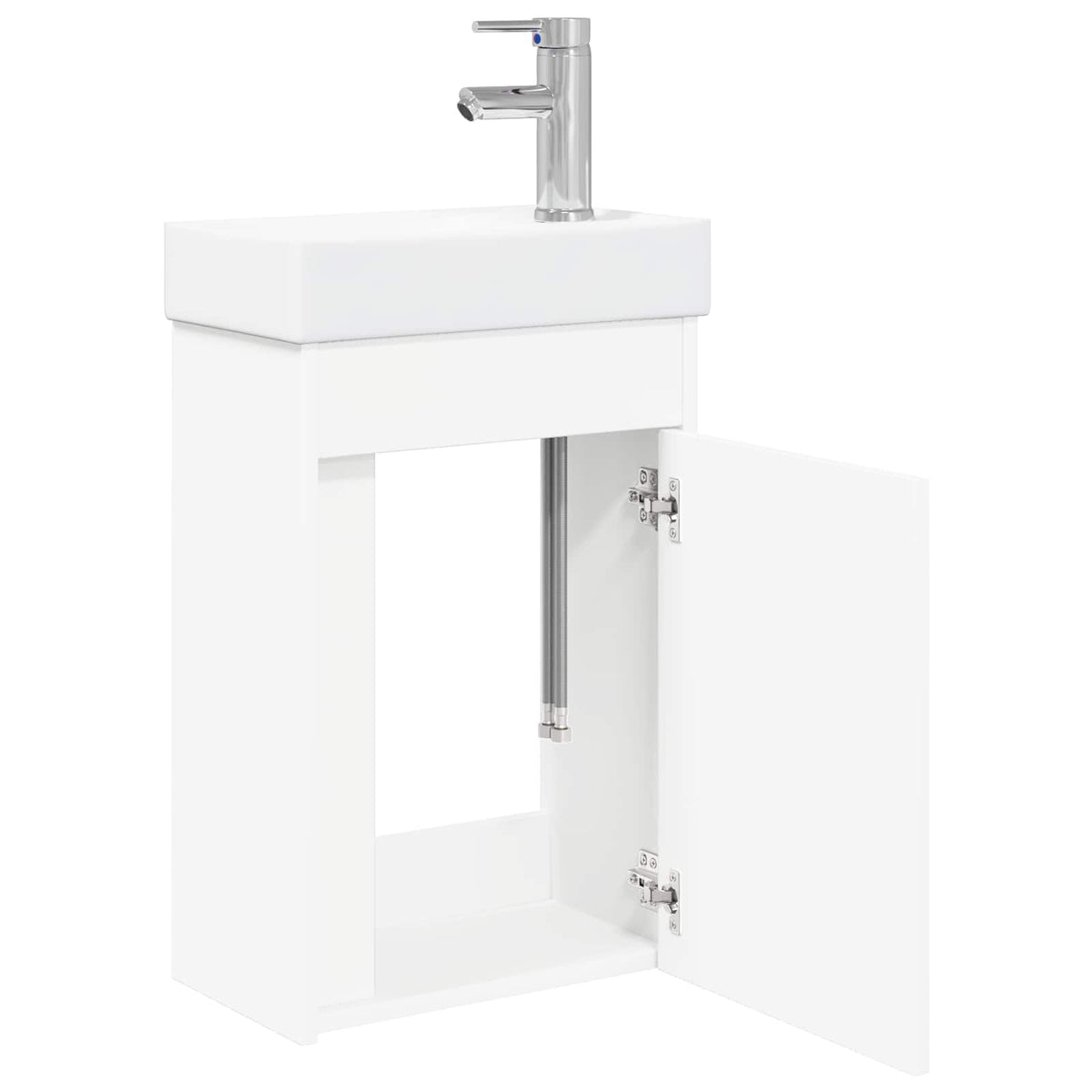 Bathroom Vanity Unit with Tap 40.5 x 22.5 x 62 cm White