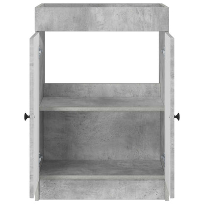vidaXL Bathroom under Sink Cabinet Concrete Grey 56 x 37.5 x 81 cm 4