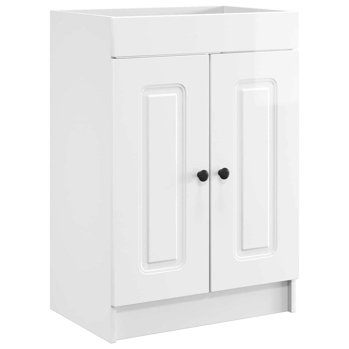 vidaXL Bathroom under Sink Cabinet High Gloss White 56 x 37.5 x 81 cm 2
