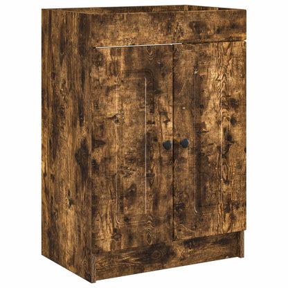 vidaXL Bathroom under Sink Cabinet Smoked Oak 56 x 37.5 x 81 cm 2