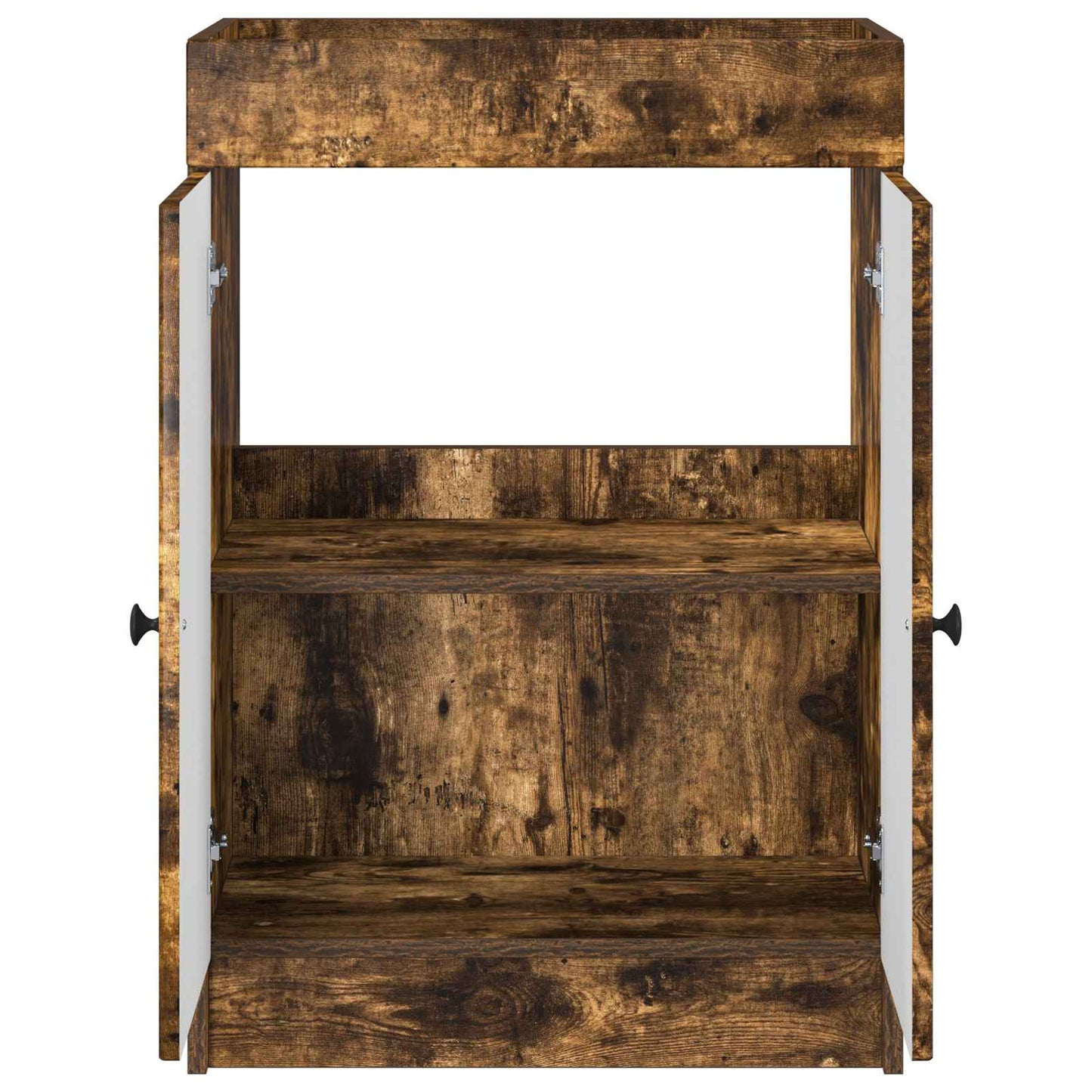 vidaXL Bathroom under Sink Cabinet Smoked Oak 56 x 37.5 x 81 cm 4