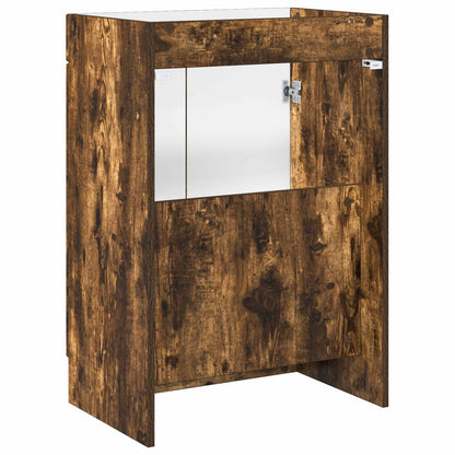 vidaXL Bathroom under Sink Cabinet Smoked Oak 56 x 37.5 x 81 cm 6