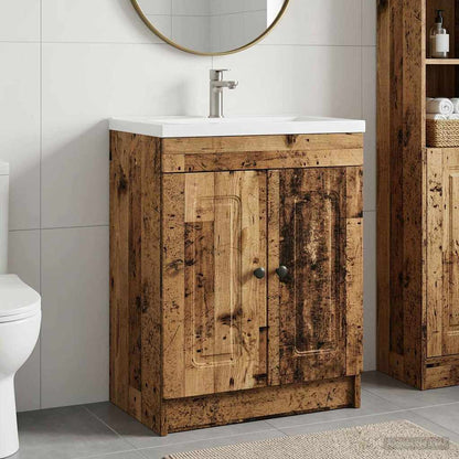 vidaXL Bathroom under Sink Cabinet Old Wood 56 x 37.5 x 81 cm 1