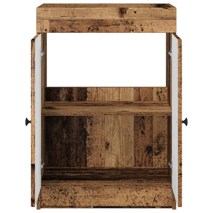 vidaXL Bathroom under Sink Cabinet Old Wood 56 x 37.5 x 81 cm 4