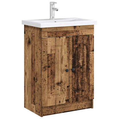 vidaXL Bathroom under Sink Cabinet Old Wood 56 x 37.5 x 81 cm 3