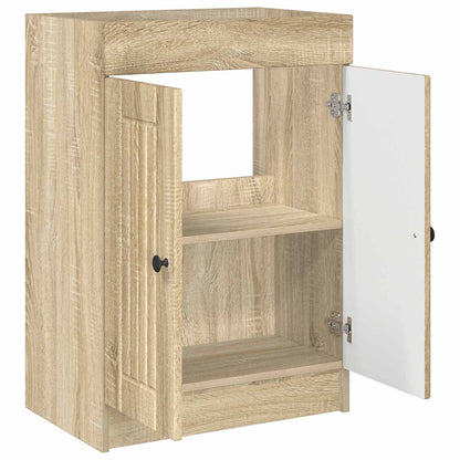 vidaXL Bathroom under Sink Cabinet Sonoma Oak 56 x 37.5 x 81 cm 4
