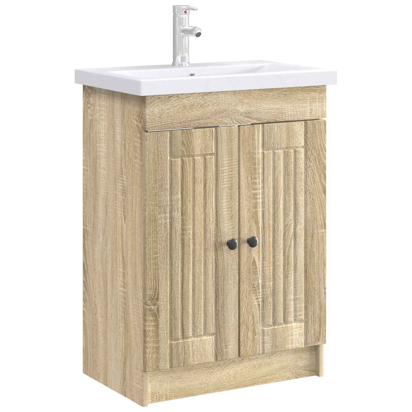 vidaXL Bathroom under Sink Cabinet Sonoma Oak 56 x 37.5 x 81 cm 3