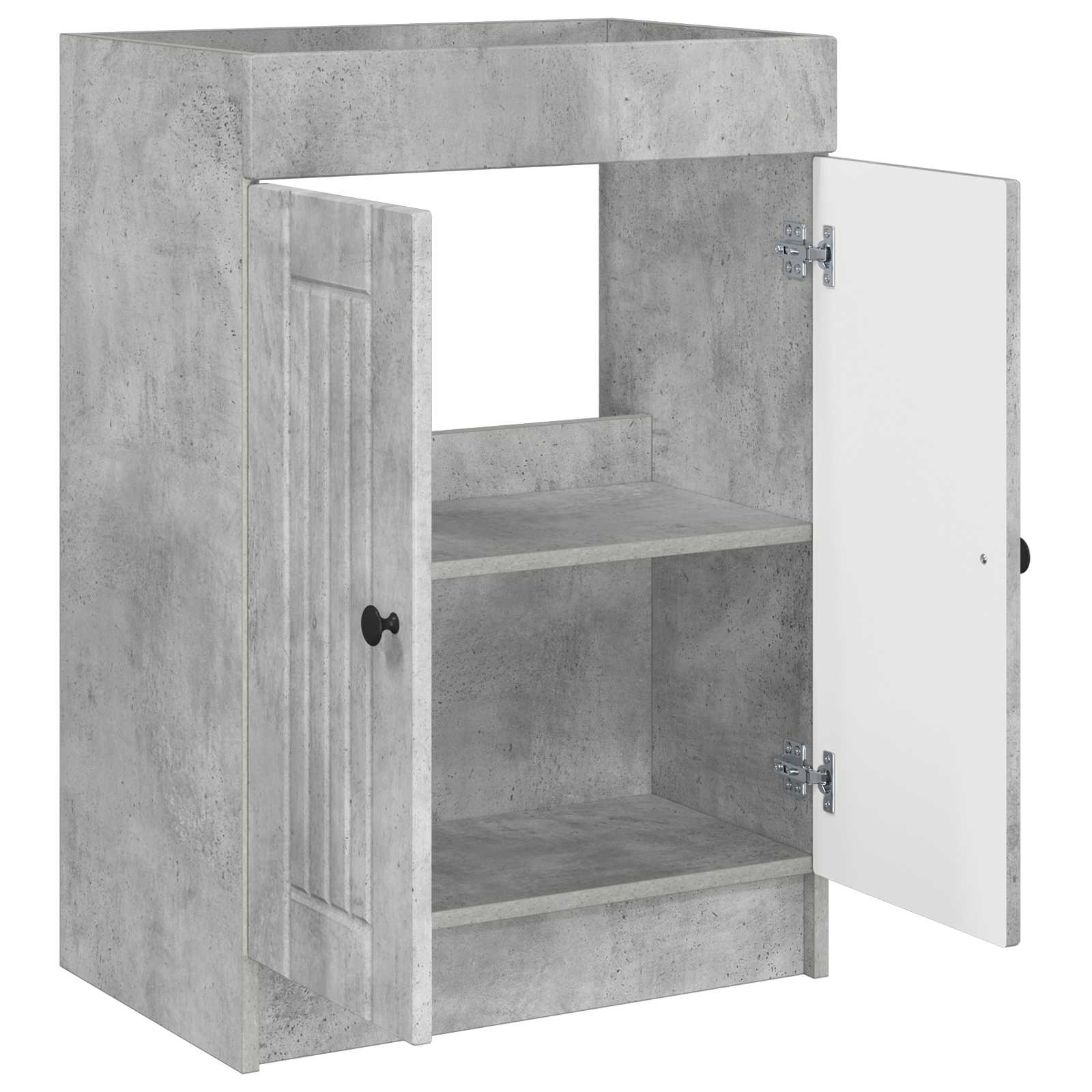vidaXL Bathroom under Sink Cabinet Concrete Grey 56 x 37.5 x 81 cm 4