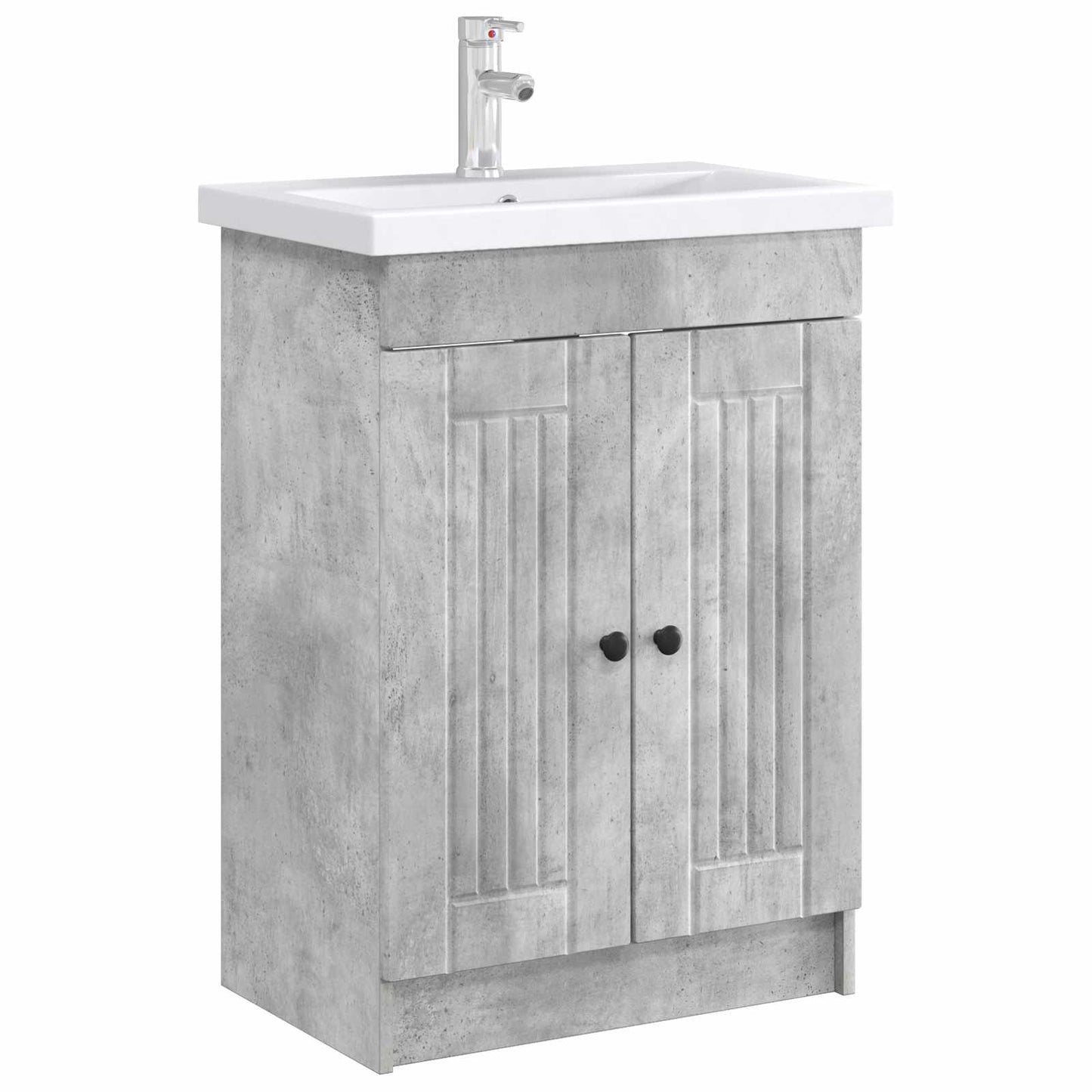 vidaXL Bathroom under Sink Cabinet Concrete Grey 56 x 37.5 x 81 cm 3