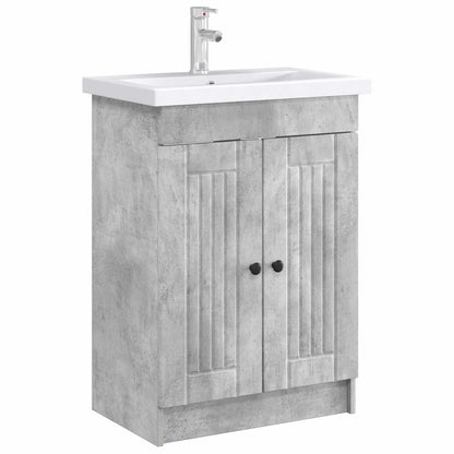 vidaXL Bathroom under Sink Cabinet Concrete Grey 56 x 37.5 x 81 cm 3