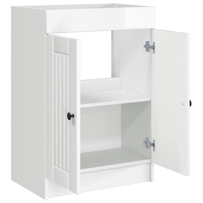 vidaXL Bathroom under Sink Cabinet High Gloss White 56 x 37.5 x 81 cm 4