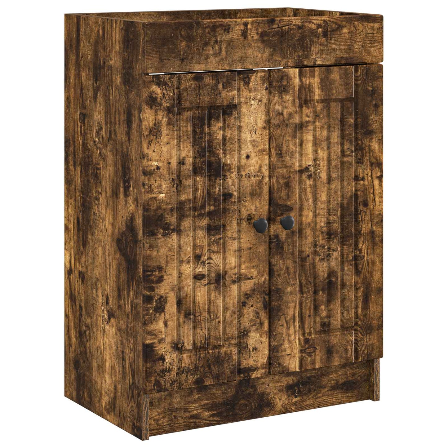 vidaXL Bathroom under Sink Cabinet Smoked Oak 56 x 37.5 x 81 cm 2