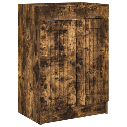 vidaXL Bathroom under Sink Cabinet Smoked Oak 56 x 37.5 x 81 cm 2