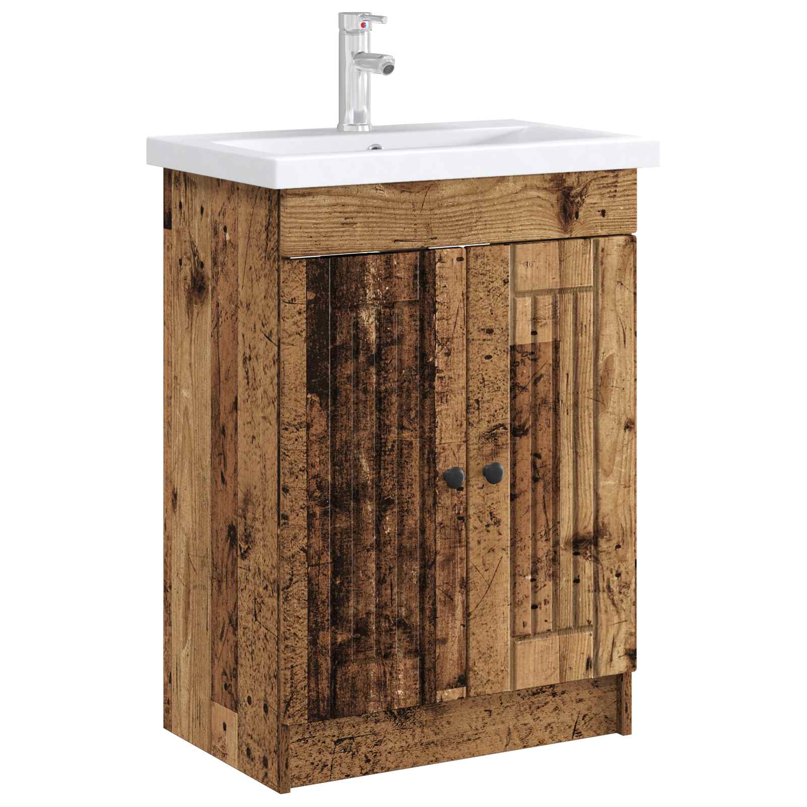 vidaXL Bathroom under Sink Cabinet Old Wood 56 x 37.5 x 81 cm 3