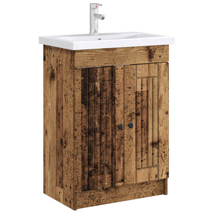vidaXL Bathroom under Sink Cabinet Old Wood 56 x 37.5 x 81 cm 3