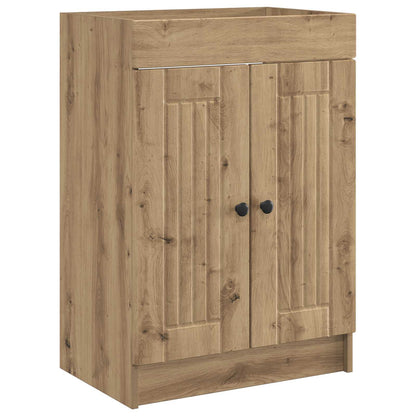 vidaXL Bathroom under Sink Cabinet Artisan Oak 56 x 37.5 x 81 cm 2